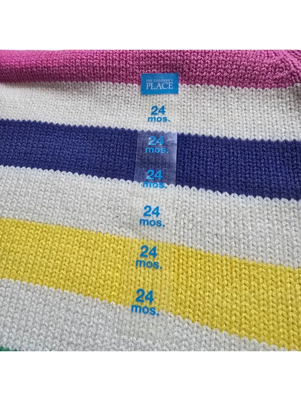 The Children's Place Baby Sweater 24 Months Multi Color Striped Knit